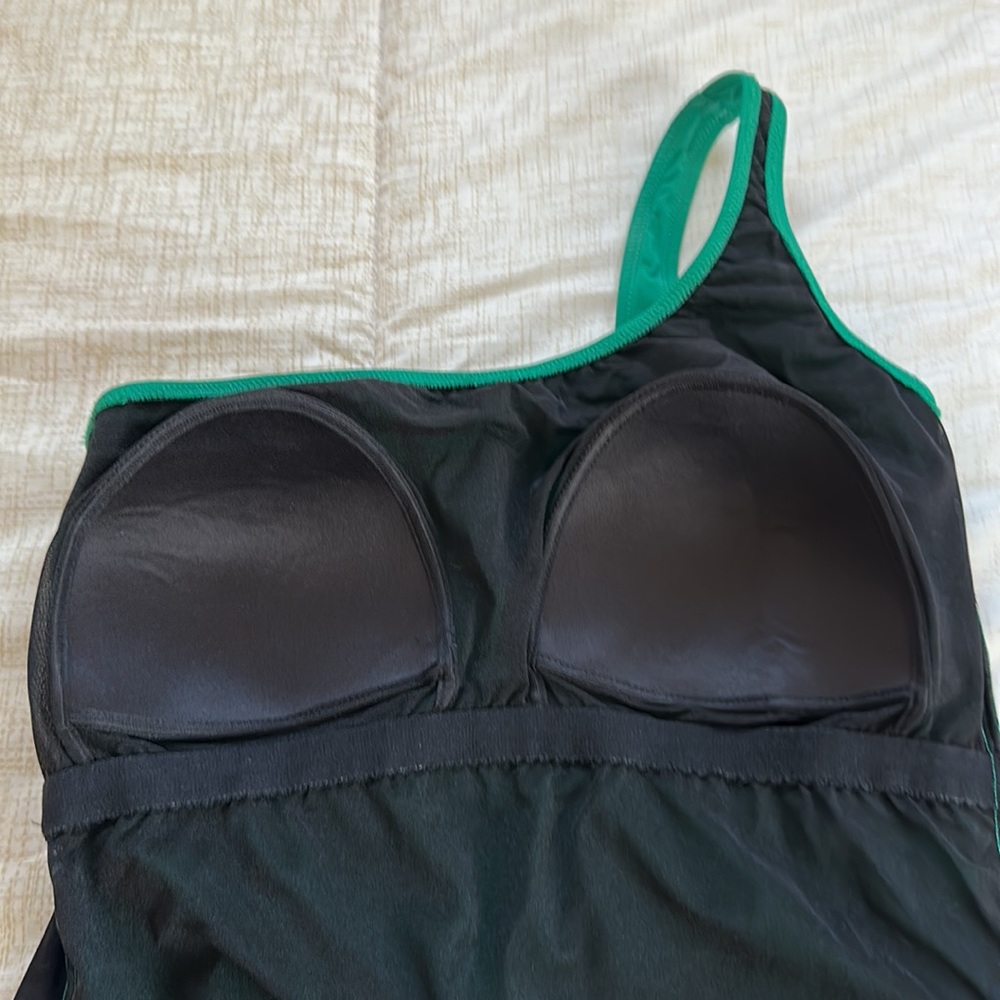 Turkiz Green One shoulder Swimsuit Size 14 - Picture 7 of 8